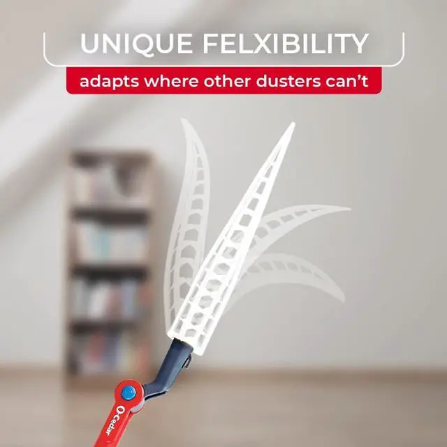 Alt view image 4 of 7 - Flex & Catch Heavy Duty Dusting Kit with 15 Disposable Duster Refills | New & Improved Model | Extendable 3 Ft Handle with Stay-On Duster Hook | Traps 3X More Dust Than Feather Dusters
