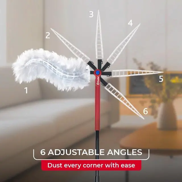 Alt view image 5 of 7 - Flex & Catch Heavy Duty Dusting Kit with 15 Disposable Duster Refills | New & Improved Model | Extendable 3 Ft Handle with Stay-On Duster Hook | Traps 3X More Dust Than Feather Dusters