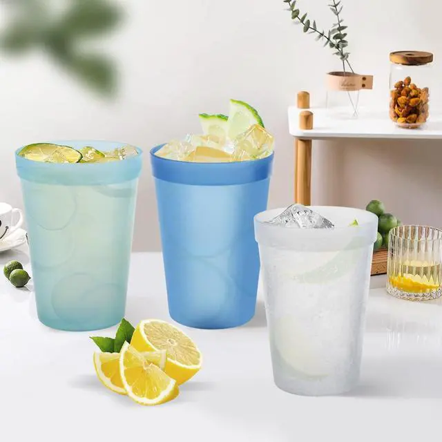 Alt view image 4 of 7 - 8-Pack 15.2oz Plastic Cups, BPA-Free Reusable Drinking Cups, Unbreakable PP Tumblers, Microwave & Dishwasher Safe, Translucent Assorted Colors for Party BBQ Picnic & Daily Use