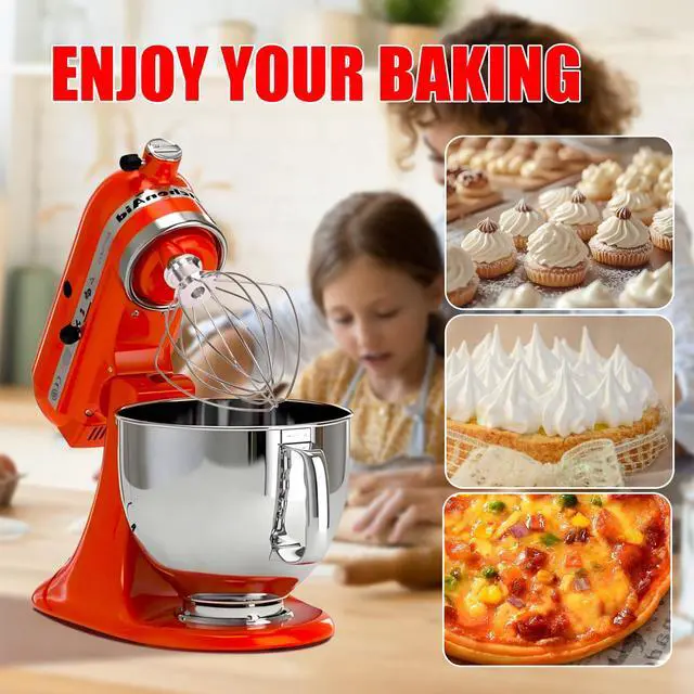 Alt view image 6 of 6 - K45WW 6-Wire Whip Attachment Fits KitchenAid Tilt Head Stand Mixer - Egg Heavy Cream Beater, Cakes Mayonnaise Whisk for Kitchen Aid Mixer Accessory Replacement Parts