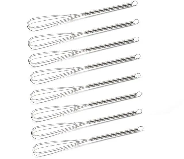 Main image of Mini Whisks 7 inch 8Pcs Stainless Whisk, Hand Egg Mixer for Flour Cake Egg, Kitchen Cooking Baking Use Whisk