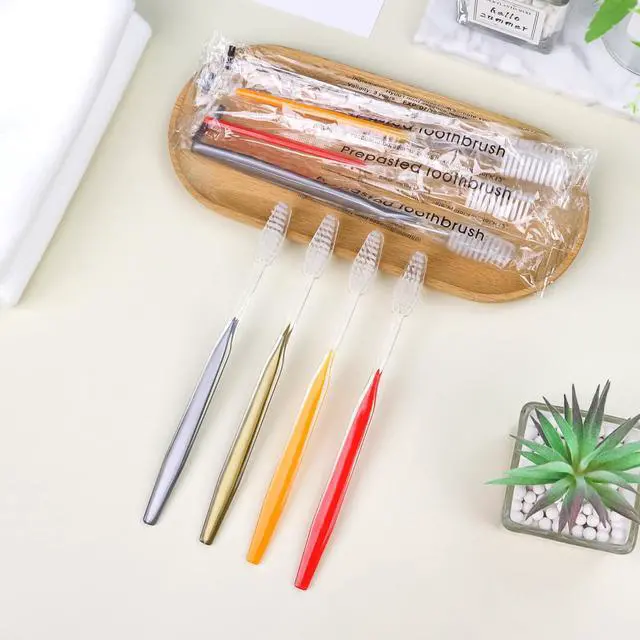 Alt view image 6 of 7 - 20pcs Prepasted Disposable Toothbrushes Bulk Individually Wrapped | Pre Pasted Soft Bristle Tooth Brush Set Travel Toothbrushes for Homeless Gift Hotel Camping Travel