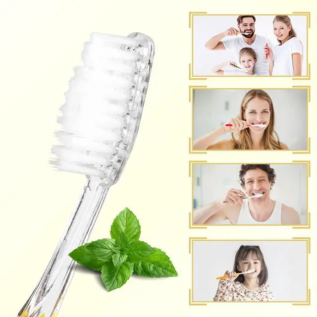 Alt view image 3 of 7 - 20pcs Prepasted Disposable Toothbrushes Bulk Individually Wrapped | Pre Pasted Soft Bristle Tooth Brush Set Travel Toothbrushes for Homeless Gift Hotel Camping Travel