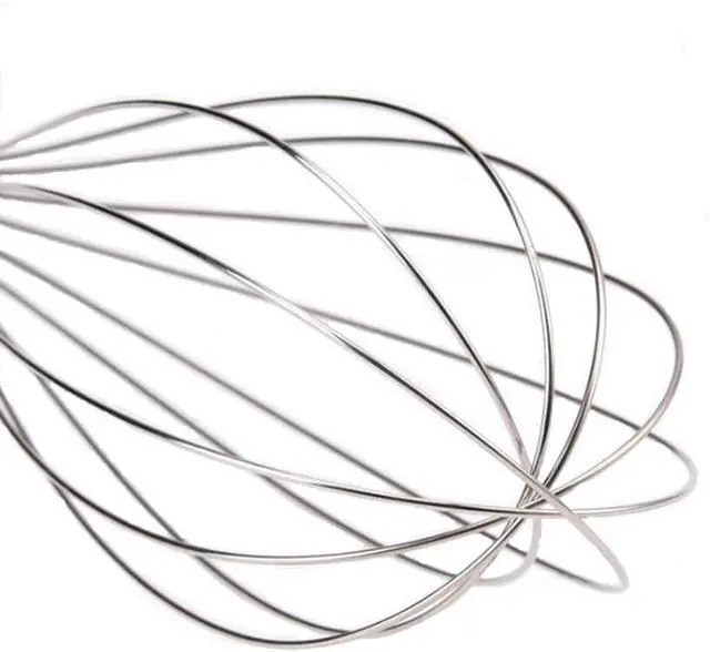 Alt view image 3 of 6 - 10 inch Stainless Steel Whisk, 5 inches for mixing small amounts of liquids, milkshakes, coffee, juice, etc. 2-piece set (buy 10 inches and get 5 inches as a gift) silver