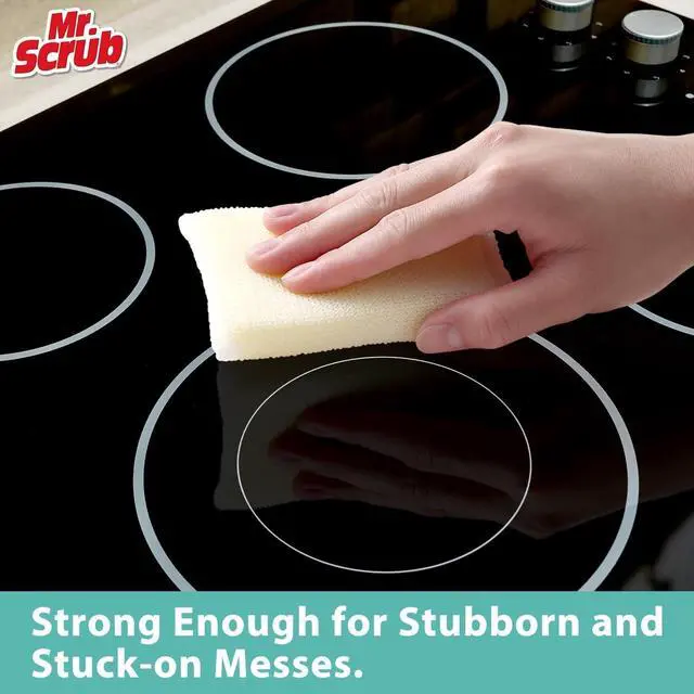 Alt view image 6 of 7 - Sponges Kitchen Scrub Dish Sponge Scouring Pad, 6 Pack Cleaning Brush Dishwasher Soap Supplies, Dishwashing Dinnerware Towels Sink Pan Pot Cloth Rags Holder Bathroom Bathtub (Multi Color)