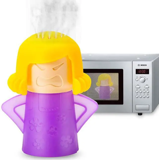 Main image of Microwave Cleaner, 2 PCS Angry Mama Microwave Cleaner Microwave Oven Steam Cleaner Easily Clean in Minutes Cleans Add Vinegar and Water for Home or Office with English Manual (Purple)