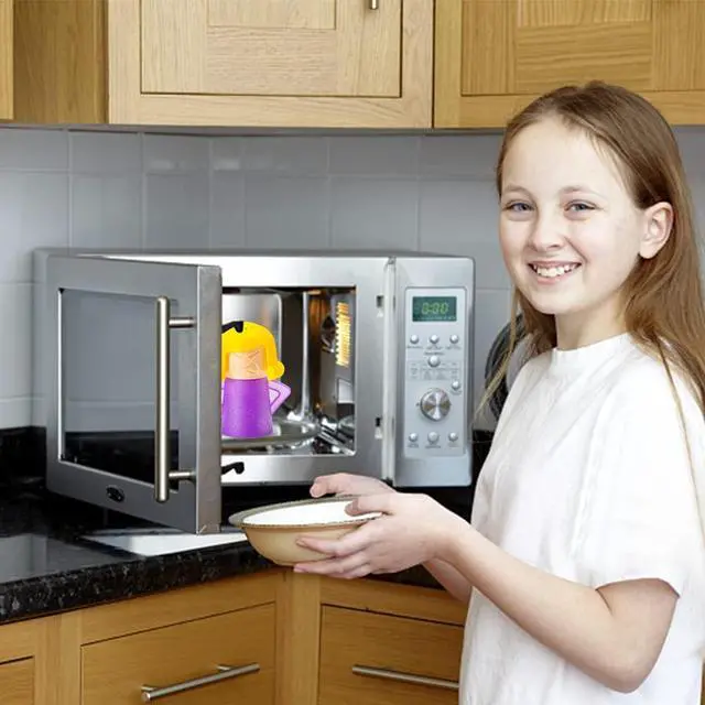 Alt view image 7 of 7 - Microwave Cleaner, 2 PCS Angry Mama Microwave Cleaner Microwave Oven Steam Cleaner Easily Clean in Minutes Cleans Add Vinegar and Water for Home or Office with English Manual (Purple)