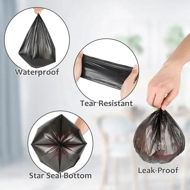 Alt view image 3 of 7 - Mini Car Trash Can Bags, 10 Packs total 300 Count Black Garbage Bags | Tear-Resistant, Trash Bin Liner Refills, Disposable Garbage Bags for Car, Home Office(Vehicle Trash Can is not Included)