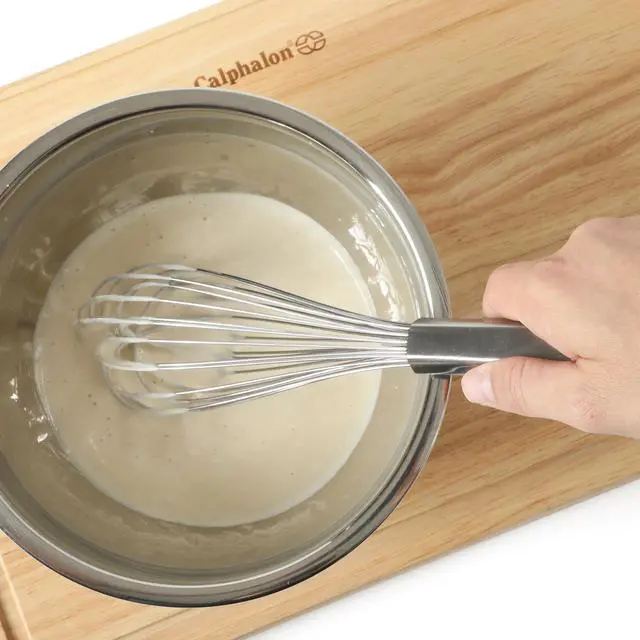 Alt view image 3 of 7 - Prime 8-Inch Balloon Whisk, Stainless Steel Kitchen Whisk for Eggs, Batter & Small Batch Mixing, Heavy-Gauge Wire Whip with Weighted Handle for Control
