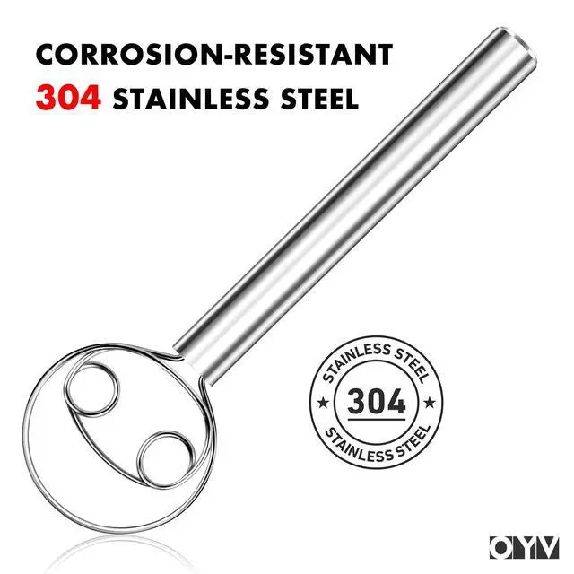 Alt view image 2 of 7 - All 304 Stainless Steel Dough Whisk, 12-Inch | Dishwasher Safe Sourdough Tools, Bread Whisk for Sourdough, Pizza, Pastry, Cake Batter