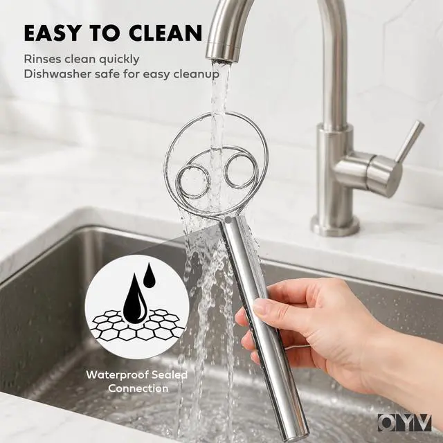 Alt view image 3 of 7 - All 304 Stainless Steel Dough Whisk, 12-Inch | Dishwasher Safe Sourdough Tools, Bread Whisk for Sourdough, Pizza, Pastry, Cake Batter