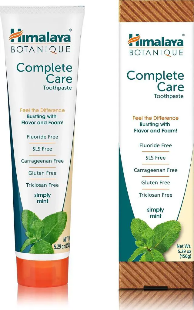 Main image of Botanique Complete Care Toothpaste, Herbal, Mint Flavor, Fights Plaque, Freshens Breath, Fluoride Free, No Artificial Flavors, SLS Free, Cruelty Free, Foaming, 5.29 Oz, 1 Pack