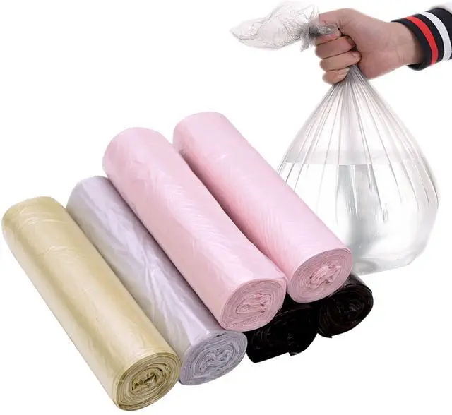 Main image of 4 Gallon Bathroom Trash Bags,6 Rolls Small Trash Garbage Bags, Disposable Trash Bags for Office, Bathroom Wastebasket Waste Bin (120 Count, 4Gallon Multicolor)