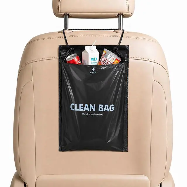 Main image of 50 PCS Disposable Car Trash Bag Hanging, 2 Gallon Garbage Bag(13.4" x 7.8") | Waterproof, Leakproof, Smell Proof for Car, RV, Travel, Kitchen, Camping, Office, Portable