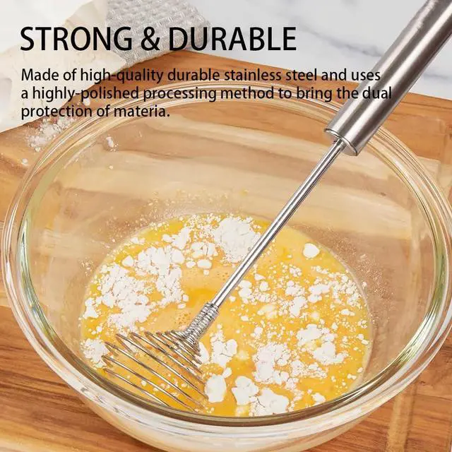 Alt view image 6 of 7 - Stainless Steel Spring Coil Whisk 1 Pack, Wire Whip Egg Beater, Kitchen Cookware Hand Mixer For Cooking, Mixing, Blending, Beating, Stirring, 8.7Inch