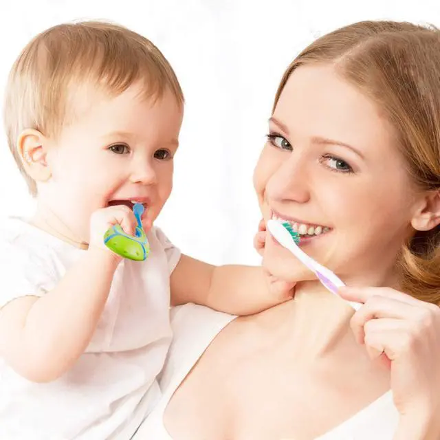 Alt view image 7 of 7 - Baby Toothbrush & Toddler Toothbrush for Age 0-2 Years Old | Extra Soft Bristle for Baby Teeth & Infant Gums | Easy-Grip Finger Handle & Teething Pad | Dentist Recommended | 6-Pack