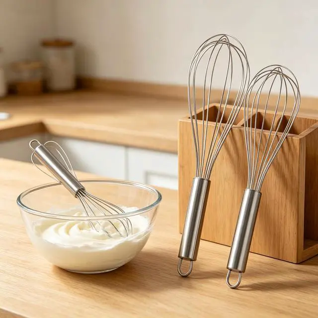 Alt view image 3 of 7 - Stainless Steel Whisk Set, 3 Sizes (8", 10", 12") Kitchen Whisks for Cooking, Balloon Wire Whisk for Mixing, Whisking, Beating, Blending, Egg Beater, Baking, Whipping Cream, Frothing Milk