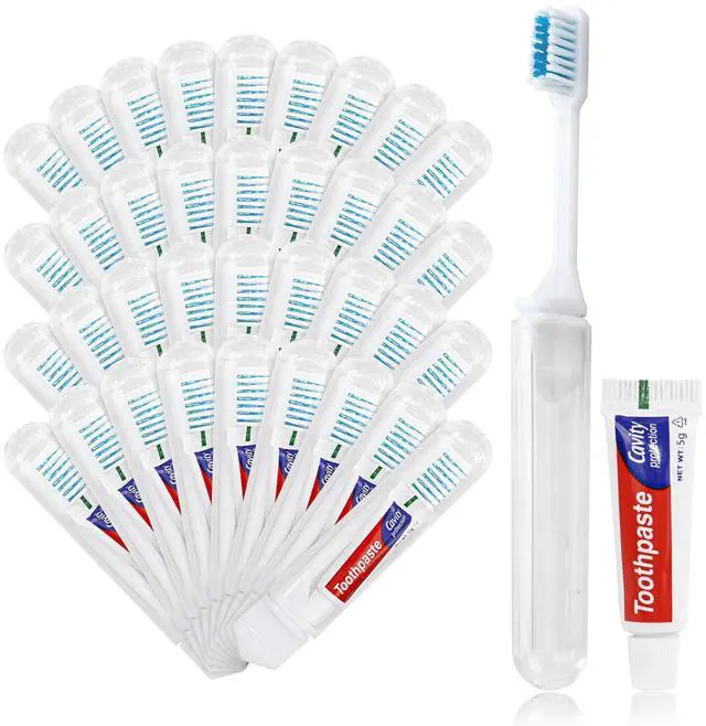 Main image of Toothbrush and Toothpaste Travel, Individually Packaged with Storage Box, Foldable Storage, Toothbrush Travel Size is Suitable for Camping, Business Trip (5)