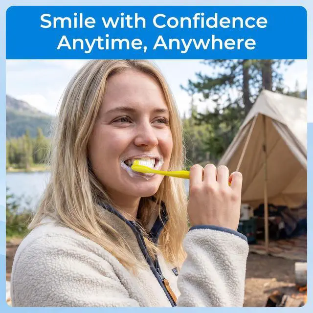 Alt view image 4 of 7 - Disposable Toothbrushes with Toothpaste and Comb, 30 Pack Individually Wrapped Yellow Hollow Single Use Travel Size Toothbrush Kit for Homeless, Hotel, Camping,Nursing Home