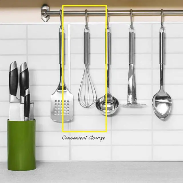 Alt view image 6 of 7 - Stainless Steel Whisk Set - 8"+10" Kitchen Wisk, Balloon Whisk for Baking, Cooking, Mixing, Blending, Beating Eggs, Cream, Sauces - Ergonomic Grip - 2 Pack