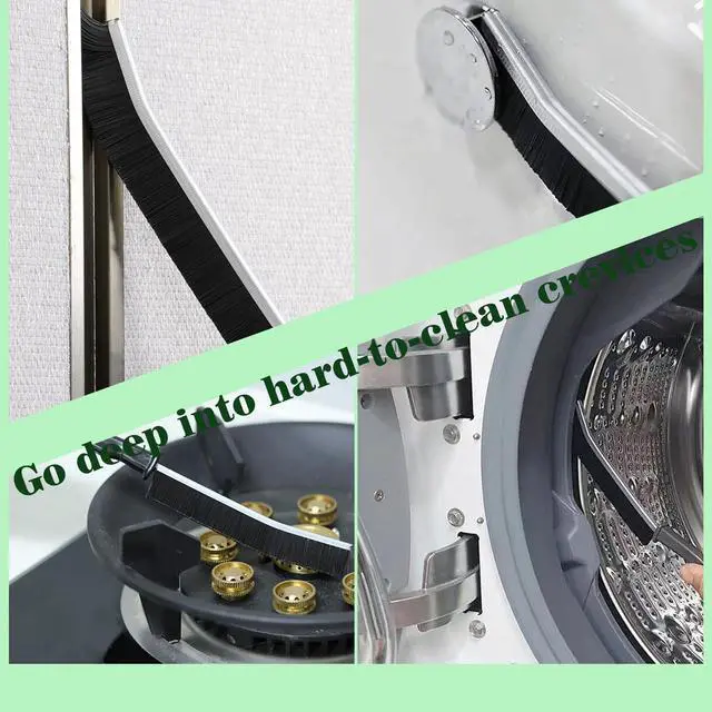 Alt view image 6 of 7 - Hard Bristle Crevice Cleaning Brush, 5 Pack Gap Brush for Kitchen Bathroom | 5 pack hard bristle crevice brushes for small gaps, ideal for kitchens, bathrooms, window tracks, tiles, and faucets