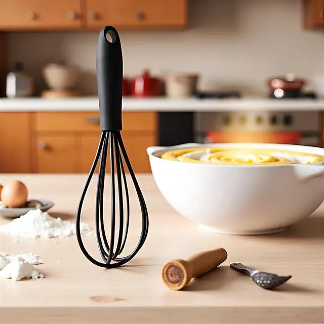 Alt view image 4 of 4 - Mini Silicone Whisk, Black, Non-Stick, 6.7 Inch, Hand Egg Mixer for Cooking, Baking, Mixing, Stirring (White)