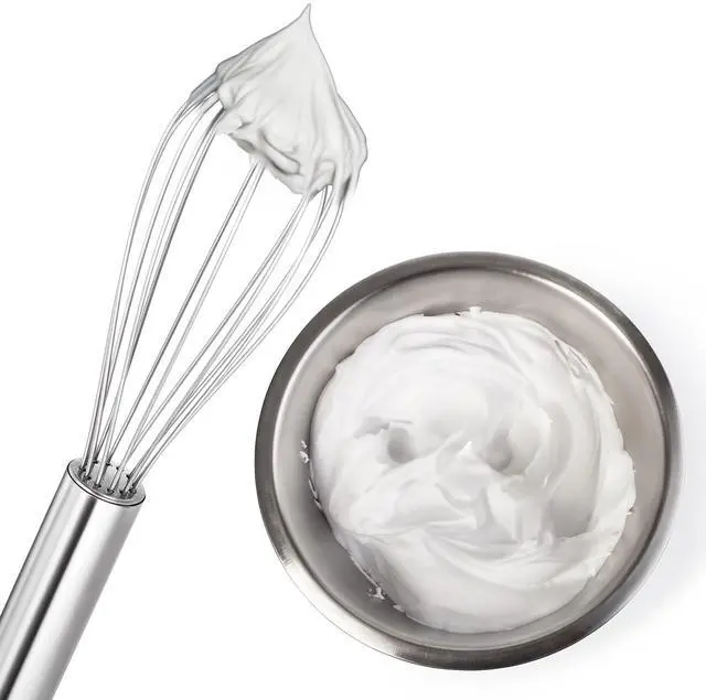 Alt view image 4 of 7 - Stainless Steel Whisk Professional Whisk 8 inches Silver | for Kitchen Cooking, Ergonomic Handle, Dishwasher Safe, Perfect for Blending, Whisking, Baking, Beating
