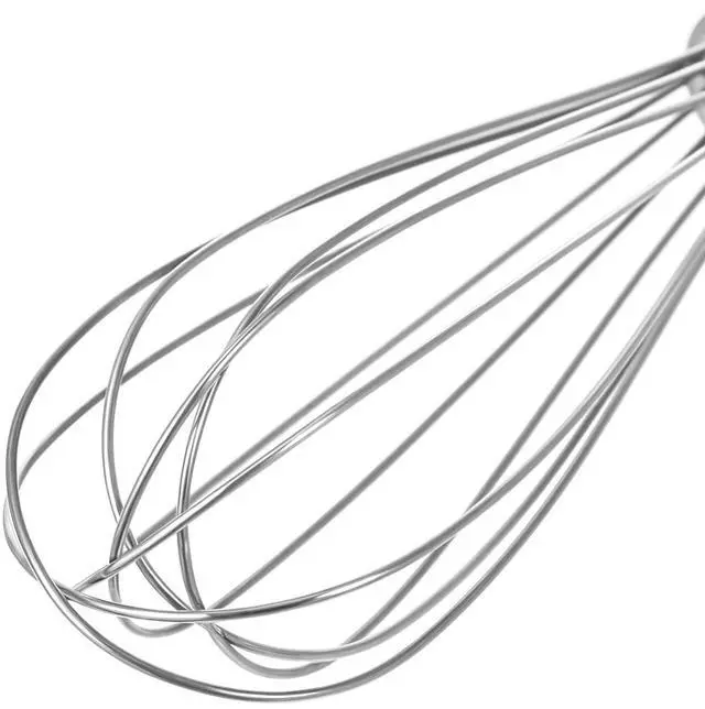 Alt view image 3 of 7 - Stainless Steel Whisk Professional Whisk 8 inches Silver | for Kitchen Cooking, Ergonomic Handle, Dishwasher Safe, Perfect for Blending, Whisking, Baking, Beating
