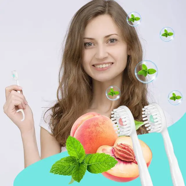 Alt view image 6 of 7 - 5 in 1 Disposable Mini Toothbrushes with Toothpaste Tongue Scraper Floss Pick Prepasted Travel Toothbrush 12 Pack (Mixed Flavors)