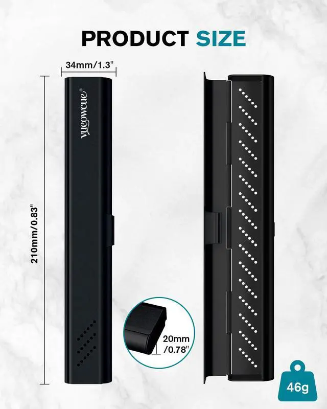 Alt view image 5 of 7 - Toothbrush Case Cover for Traveling, Aluminum Toothbrush Holder for Manual Toothbrush + Mini Toothpaste, Portable Tooth Brush Storage Box for Camping Business Trip-Black (1 Pack)