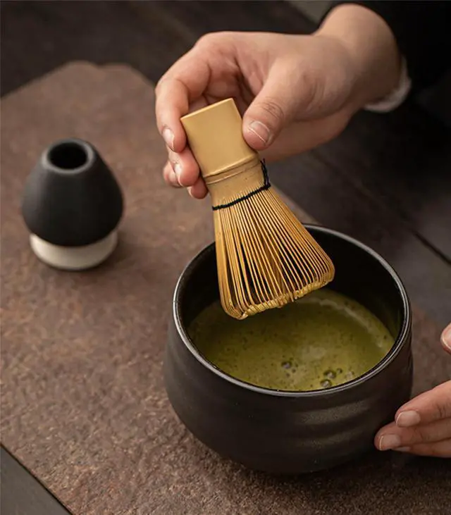 Alt view image 3 of 7 - Matcha Whisk - Bamboo Whisk for Matcha Powder, Handcrafted Organic Traditional Japanese Chasen, 100-Prong Matcha Stirrer Wisk Mixer Brush for Authentic Tea Preparation