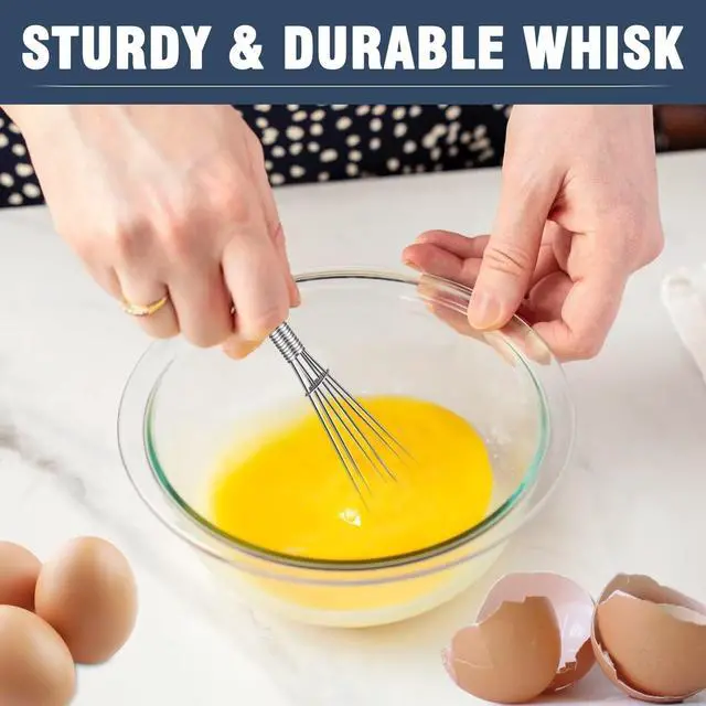 Alt view image 6 of 7 - Mini whisks, Small Whisk 304 Stainless steel for Whisking 5",7 inch