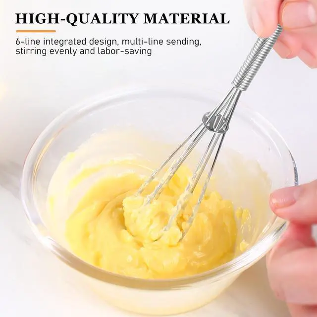 Alt view image 4 of 7 - Mini Whisks Stainless Steel Whisk Set - 5" 7" 7" | Food-grade Stainless Steel,Dishwasher Safe,Multiple Sizes,Perfect for Cooking,Whisking and Blending
