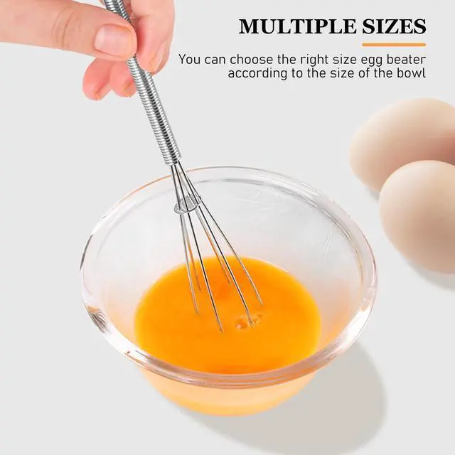 Alt view image 5 of 7 - Mini Whisks Stainless Steel Whisk Set - 5" 7" 7" | Food-grade Stainless Steel,Dishwasher Safe,Multiple Sizes,Perfect for Cooking,Whisking and Blending