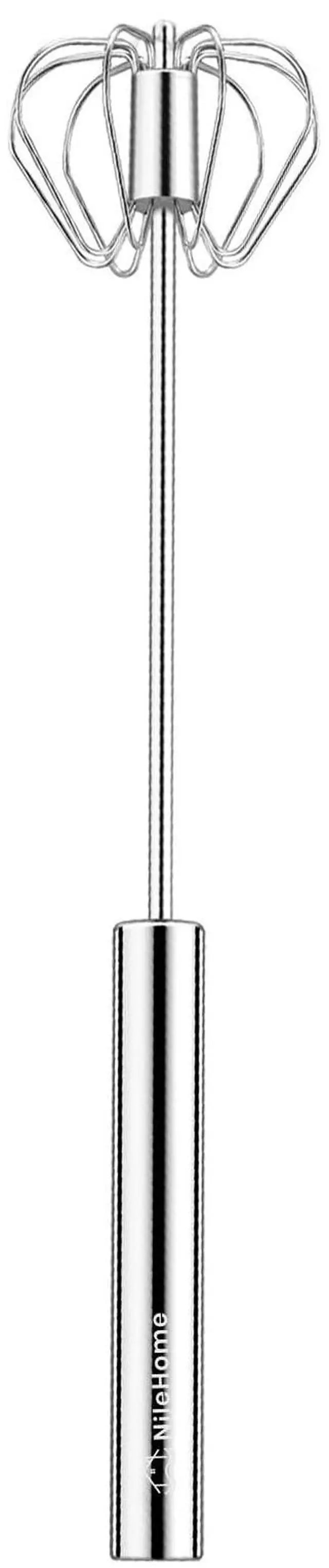 Main image of Stainless Steel Whisk 10" Semi-Automatic Rotary | Food-grade Stainless Steel, Dishwasher Safe,Easy to Clean and Store,Perfect for Cooking,Whisking and Blending