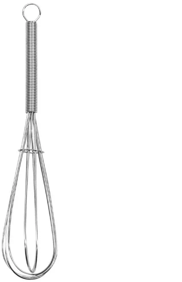 Main image of Mini Wire Whisk, 8 Inch Small Whisk for Cooking - Ergonomic Spiral Handle, 304 Stainless Steel - Ideal for Whisking, Beating, Blending & Mixing Sauces - Silver
