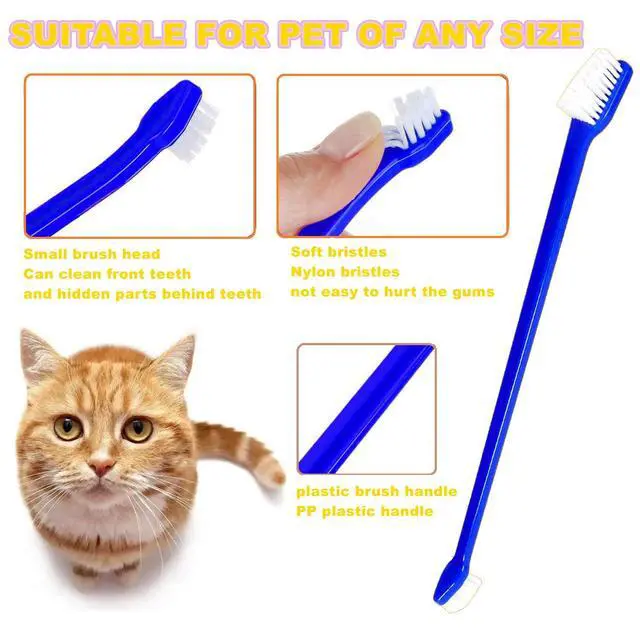 Alt view image 3 of 5 - Dog Toothbrush Set of 8 Dual Headed Dental Hygiene Brushes for Small to Large Dogs, Easy Teeth Cleaning & Dental Care,Dog Tooth Brushes for Small to Large Dogs, Cats, and Most Pets