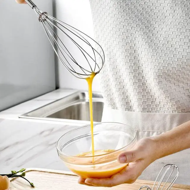 Alt view image 7 of 7 - Stainless Steel Mini Whisk Set of 2, Small Wire Hand Whisks, Kitchen Cookware for Cooking, Whisking, Blending, Beating, 5/7/8/10 inch