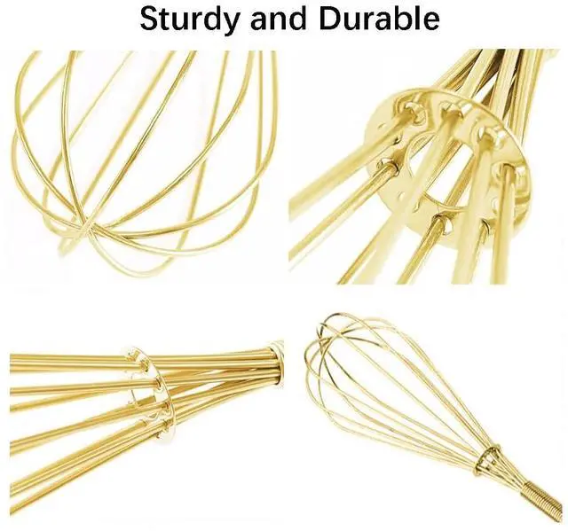 Alt view image 3 of 7 - Stainless Steel Mini Whisk Set of 2, Small Wire Hand Whisks, Kitchen Cookware for Cooking, Whisking, Blending, Beating, 5/7/8/10 inch