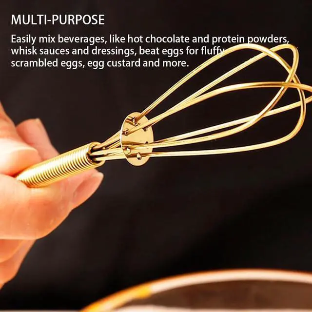 Alt view image 5 of 7 - Stainless Steel Mini Whisk Set of 2, Small Wire Hand Whisks, Kitchen Cookware for Cooking, Whisking, Blending, Beating, 5/7/8/10 inch