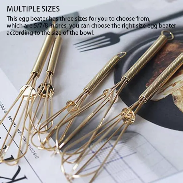 Alt view image 7 of 7 - Stainless Steel Mini Whisk Set of 2, Small Wire Hand Whisks, Kitchen Cookware for Cooking, Whisking, Blending, Beating, 5/7/8/10 inch