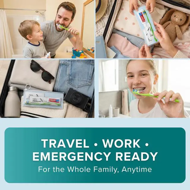 Alt view image 6 of 7 - Stuhrling Bottle TrekTote Oral Care Kit with Toothbrush Toothpaste & Floss Picks, Travel Dental Hygiene Kit, Compact Toiletry Kit for Travel, Emergency, Trips, and Overnight Use