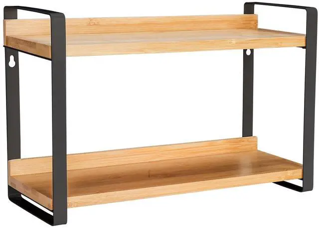 Main image of Spice Rack,Seasoning Organizer,Spices Rack Organizer,2-Tier Organizer Shelf for Kitchen Counter, Pantry, Bathroom, Vanity & More(Black)