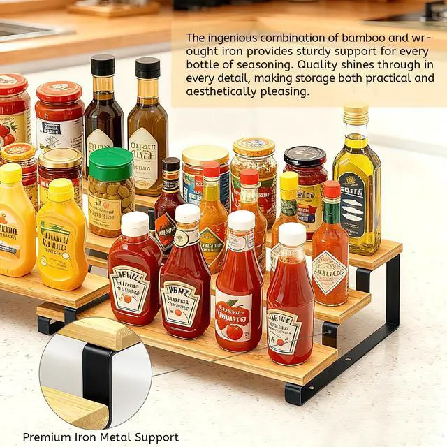 Alt view image 3 of 7 - Display Risers, Set of 2 Perfume Organizer Stand, 3-Tier Cupcake Stand Holder, Spice Rack, Shelf Risers for Figures, Dessert Shelves-Black Legs