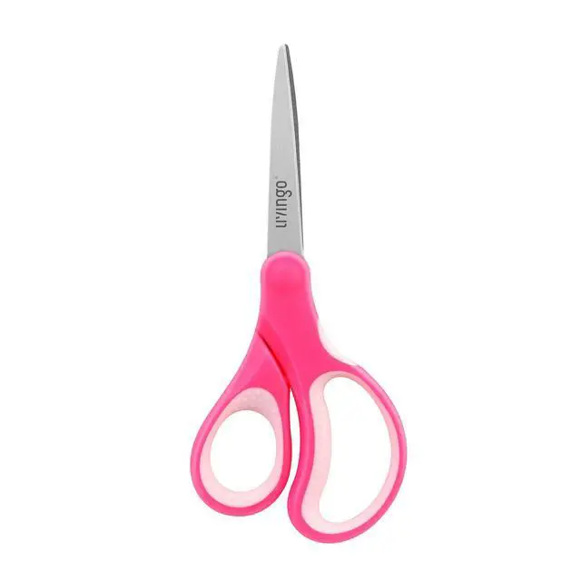Alt view image 4 of 6 - Kids Scissors for School 7" Pointed Tip 3 Pack | Sharp Stainless Steel Blade, Left Right Handed Design, Comfort Grip, Middle School Classroom Projects, Assorted Color