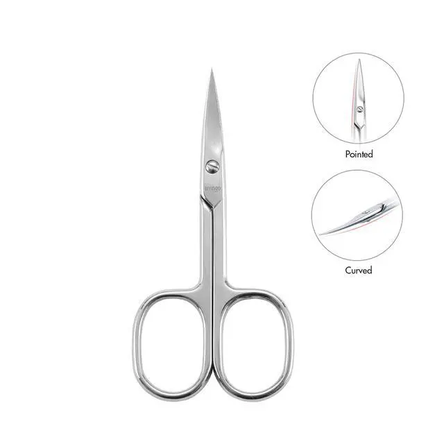 Alt view image 3 of 7 - Premium Nail Scissors Stainless Steel Curved Manicure Cuticle Tool | Sharp Pointed Tip, Multi-purpose Beauty Grooming, Pedicure, Toenail, Eyebrow Eyelash Dry Skin Trimming