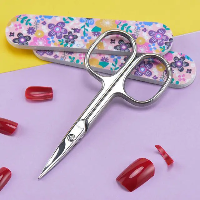 Alt view image 7 of 7 - Premium Nail Scissors Stainless Steel Curved Manicure Cuticle Tool | Sharp Pointed Tip, Multi-purpose Beauty Grooming, Pedicure, Toenail, Eyebrow Eyelash Dry Skin Trimming