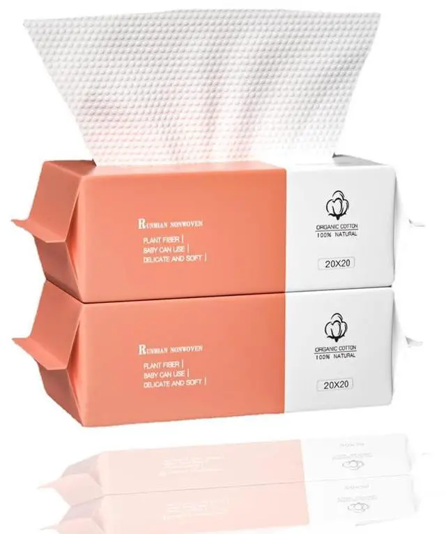 Main image of Cotton Facial Dry Wipes 100 Count, Deeply Cleansing Disposable Face Towel Cotton Tissue, Multi-Purpose for Skin Care, Facial Tissue for Cleansing, Skincare and Makeup Remover,Make-up Wipes