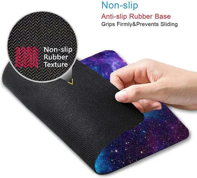 Alt view image 3 of 6 - Galaxy Stars Mouse Mat, Square Waterproof Non-Slip Rubber Base Mousepad for Office Laptop, 9.5"x7.9"x0.12" Inch