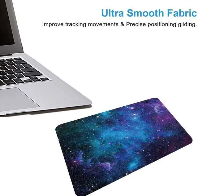Alt view image 4 of 6 - Galaxy Stars Mouse Mat, Square Waterproof Non-Slip Rubber Base Mousepad for Office Laptop, 9.5"x7.9"x0.12" Inch